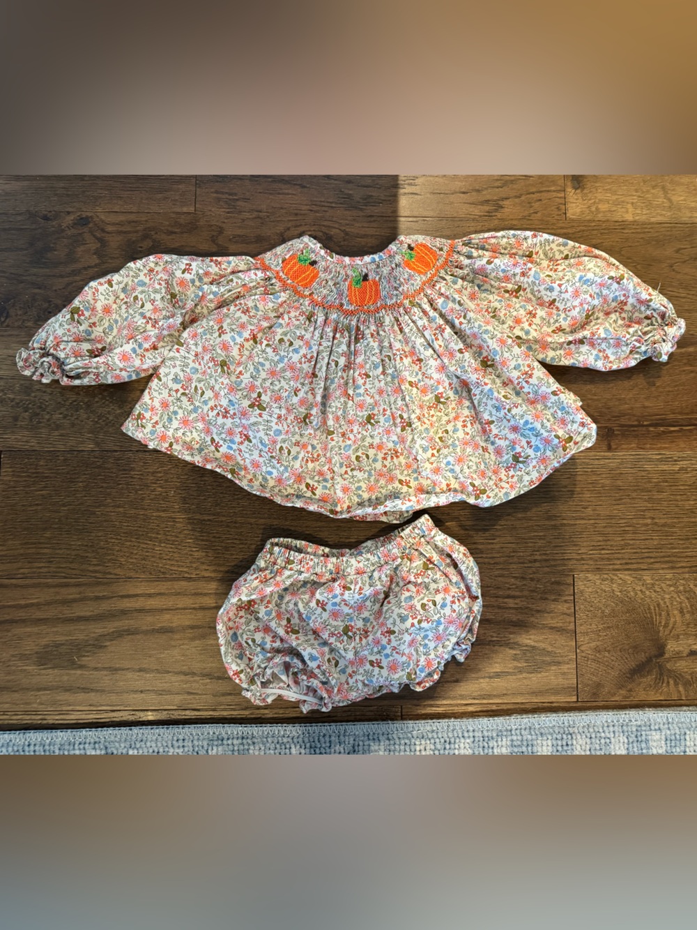 Cecil and Lou Smocked bloomer set
